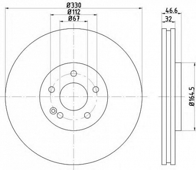 HELLA PAGID 8dd355115861 -  Тормозной диск